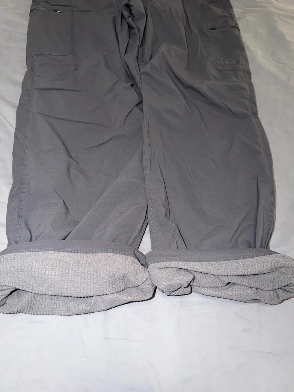 L.L. Bean Men's Fleece Lined Cargo Pants in Charcoal 40x 32